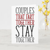 Furz, gemeinsam Bleibe, Witziger Jahrestag, Valent Karte (Gelbe Blume)