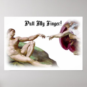 Furz-Humor: Zieh an meinem Finger Poster