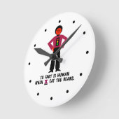 Furz ist menschlich runde wanduhr (Winkel)