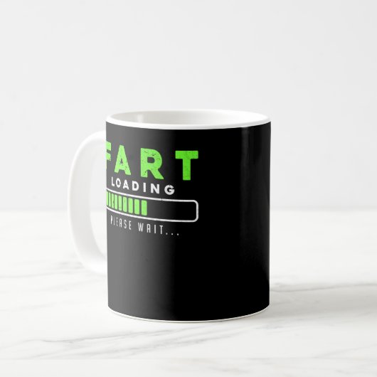 Furz Loading Funny Farting Kaffeetasse (Vorderseite Links)