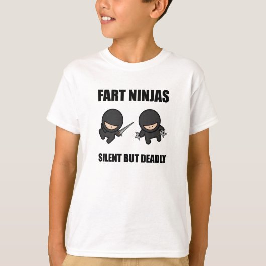 Furz Ninjas still aber tot T-Shirt (Vorderseite)