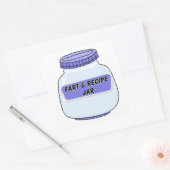 Furz und Rezept Jar Quadratischer Aufkleber (Umschlag)