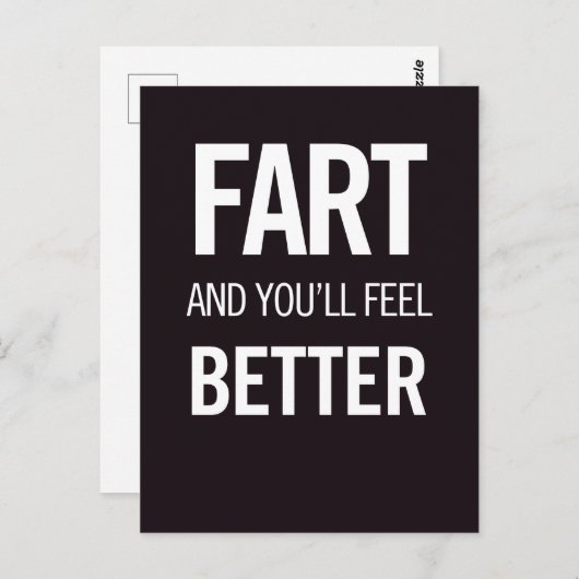 Furz und Sie werden sich besser fühlen, nur für Sp Postkarte (Vorne/Hinten)