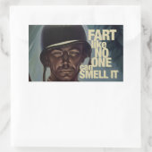 Furz, wie es niemand riechen kann rechteckiger aufkleber (Tasche)