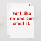 Furz wie niemand kann es riechen postkarte (Vorne/Hinten)