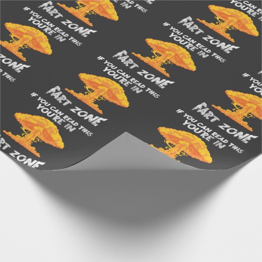 Furz Zone Explosion Spaß Farting Joke Geschenkpapier (Ecke)