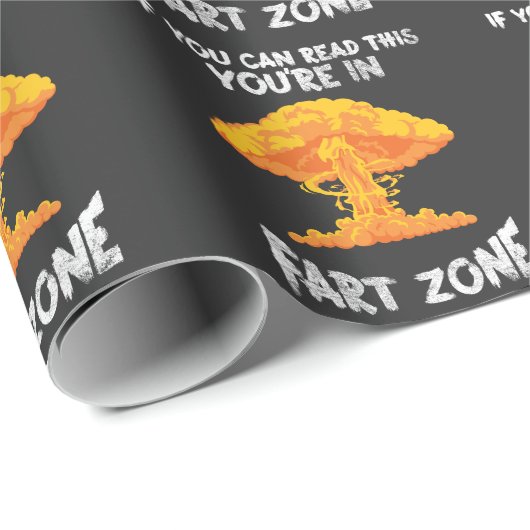 Furz Zone Explosion Spaß Farting Joke Geschenkpapier (Rolleneckpunkt)