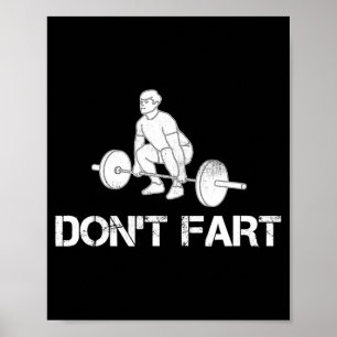 Furze nicht lustig beim Gewichtheben Fitnessstudio Poster