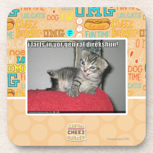 Furzen I in yor gen'ral direkshun Getränkeuntersetzer (Vorderseite)