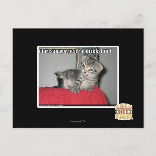 Furzen I in yor gen'ral direkshun Postkarte (Vorderseite)