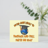 Furzen verkaufen postkarte (Stehend Vorderseite)