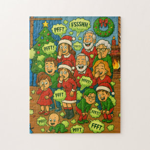 Furzende Familien-Weihnachtsfeier Puzzle
