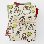 Furzende Weihnachtsmänner Muster Geschenkpapier Set (Beispiel)
