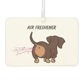 Furzender Dachshund Autolufterfrischer (Rückseite)