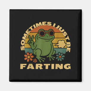 Furzender Frosch Nur Sarkastisch Ich Lächle Manchm Magnet