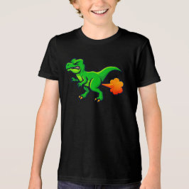 Furzender T-Rex Lustiger Dino-Furz Tri-Blend Shirt