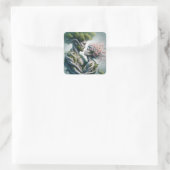 fusão homem e natureza quadratischer aufkleber (Tasche)