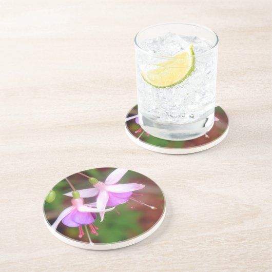 Fuschia Blume Getränkeuntersetzer (Seite)