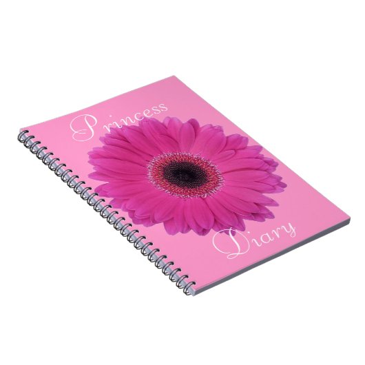 Fuschia Blumen-Prinzessin Diary Notebook Notizblock (Rechte Seite)