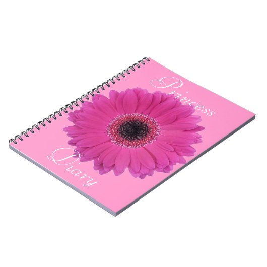 Fuschia Blumen-Prinzessin Diary Notebook Notizblock (Linke Seite)