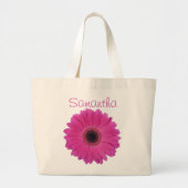 Fuschia Blumen-riesige Taschen-Tasche Jumbo Stoffbeutel (Vorne)