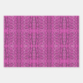 FUSCHIA DOODLE PARTY WRAPPING PAPIER (Vorderseite)