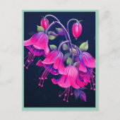 FUSCHIA FLOWERS #1 POSTKARTE (Vorderseite)