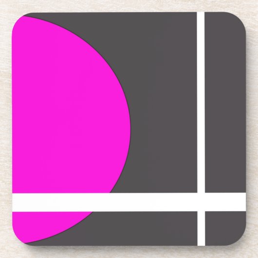 Fuschia Getränkeuntersetzer (Vorderseite)