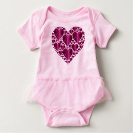 Fuschia Herz Baby T-shirt
