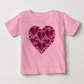 Fuschia Herz Baby T-shirt (Vorderseite)