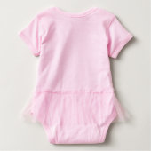 Fuschia Herz Baby T-shirt (Rückseite)