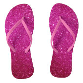 Fuschia Hot Pink Glitzer und Glam Badesandalen (Fußbett)