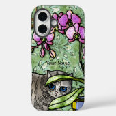 Fuschia & Kitty (Personalisiert) Case-Mate iPhone Hülle (Rückseite)