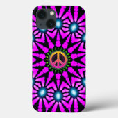 Fuschia Krawatte-Dye Peace Sign Case-Mate iPhone Hülle (Rückseite)
