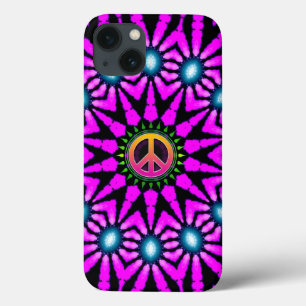 Fuschia Krawatte-Dye Peace Sign Case-Mate iPhone Hülle