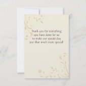 Fuschia Narzissen und Weizen danken Ihnen Dankeskarte (Rückseite)