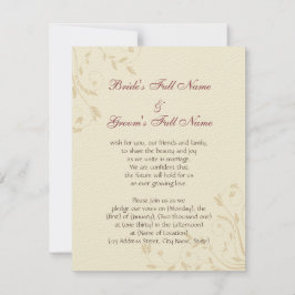 Fuschia Narzissen und Weizen Einladung