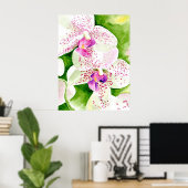 Fuschia Orchid Print Poster (Heimbüro)
