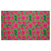 Fuschia Pink Camellias und grüne Blätter Stoff (Fat Quarter (45,7 x 55,9 cm))