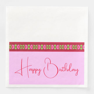 Fuschia Pink Floral Serviette