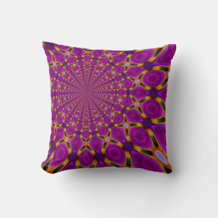 Fuschia Pink Kaleidoscopes Cushion Kissen