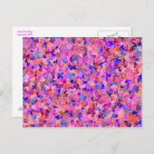 Fuschia Puzzle Stücke Postkarte (Vorne/Hinten)