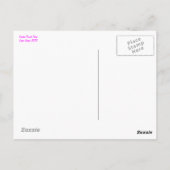 Fuschia Puzzle Stücke Postkarte (Rückseite)