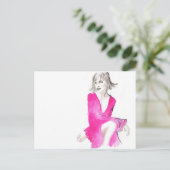 Fuschia Silk Postkarte (Stehend Vorderseite)