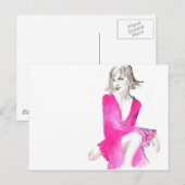 Fuschia Silk Postkarte (Vorne/Hinten)