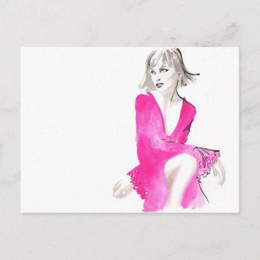 Fuschia Silk Postkarte (Vorderseite)