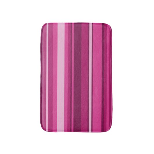 Fuschia-Streifen Badematte (Vorderseite Vertikal)