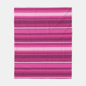 Fuschia-Streifen Fleecedecke (Vorderseite)