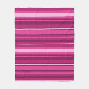 Fuschia-Streifen Fleecedecke