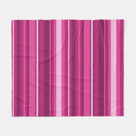 Fuschia-Streifen Fleecedecke (Vorderseite (Horizontal))